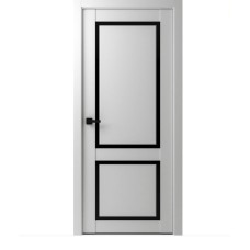 Дверное полотно Айрин FG 2 70x200 софт, белый гладкий лакобель черный