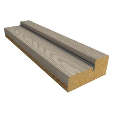 Коробочный брус ПВХ экодуб серый 30x70 телескопический с уплотнителем
