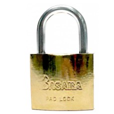Замок навесной BASARA BS-40 38мм GP 3 ключа Золото