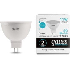 Лампа Gauss LED Elementary MR16 11W GU5.3 4100K
