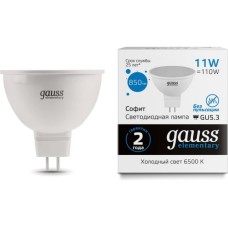 Лампа Gauss LED Elementary MR16 11W GU5.3 6500K