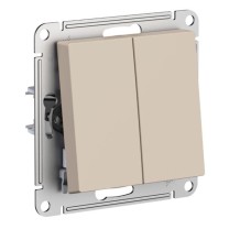 Выключатель Systeme Electric 2 клавиши песочные ATN001251