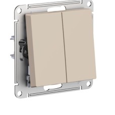 Выключатель Systeme Electric 2 клавишы с подсветкой песочные ATN001253