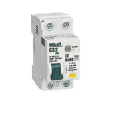 Диф.авт EKF DEKraft 1P+N 32А 10мА АС х.С ДИФ-103 6кА нов.