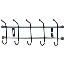 Вешалка настенная 485х215мм (5крючков) ВНТ5/МС Серебро
