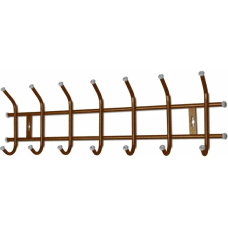 Вешалка настенная 685х215мм (7крючков) ВНТ7/МС серебро