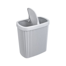 Контейнер д/мусора VELVET 5,9л 225*140*253 светло-серый флэк