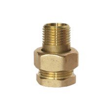 Переходник со сгоном 1/2" прямой латунь LEXLINE