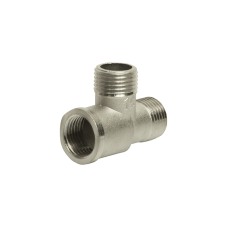 Тройник VRT 1/2" внутренняя/наружная/наружная резьба, никель