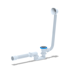 Сифон Ани для ванны ECS055 с переливом, клик-клак, с гибкой трубой