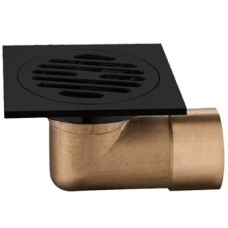 Трап GAPPO 50 G81053-6 горизонтальный, латунь 100x100 черный