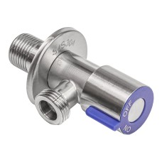 Кран угловой 1/2"-1/2" нр/нр нержавеющая сталь AISI304