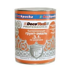 Эмаль DecoTech 3в1 зеленая RAL6005 0,9кг