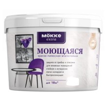 Краска акриловая интерьерная моющаяся MOKKE Extra 3кг