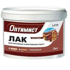Лак Оптимист L210 акрил.гл. д/вн/нар. работ 3кг