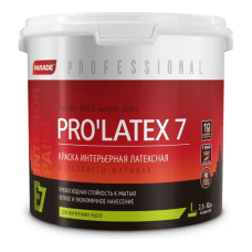 Краска лат. PARADE PRO'LATEX E7 база C 2,7л шелк-мат.