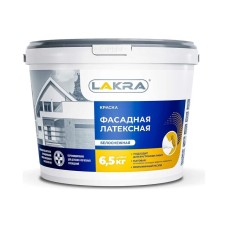 Краска в/д Лакра латексная фасадная белая 6,5кг