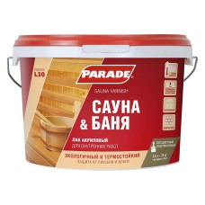 Лак PARADE акриловый L30 для сауны 2.5л