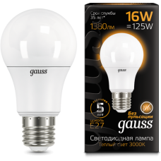 Лампа Gauss LED A60 16W E27 3000K