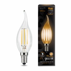 Лампа Gauss LED Filament Свеча на ветру 9W Е14 2700K