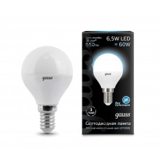 Лампа Gauss LED Globe 6.5W E14 4100K