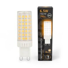 Лампа Gauss LED G9 AC185-265V 6,5W 3000K капсула 770lm