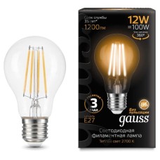 Лампа Gauss LED Filament A60 12W Е27 2700K 1200lm