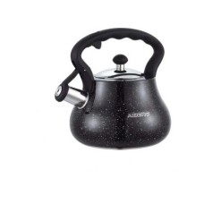 Чайник со свистком черный гранит 2,6л нерж индукция