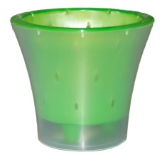Горшок д/цветов Ванда зеленый-прозрачный с вкладкой 2л
