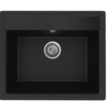 Мойкa УЛЬТРА ML-GMU04 565*495 черный камень