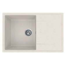 Мойкa УЛЬТРА ML-GMU07 735*475 с крылом белый камень