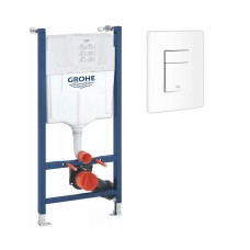 Система инстал GROHE Solido Even (38971000T+38966SH0T) в комплекте с белой панелью