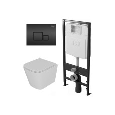 Комплект системы инсталляции  D&K DS1391619+унитаз+клавиша черная