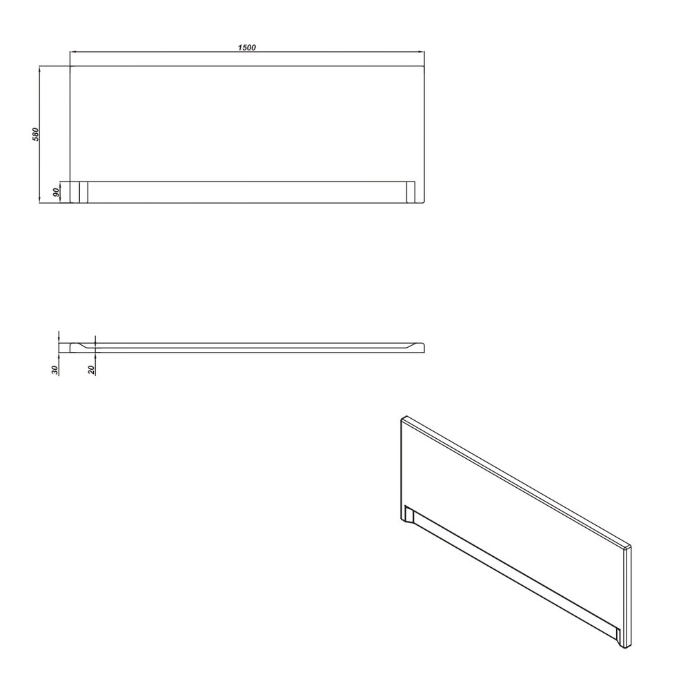 Панель фронтальная 150 Universal Type 1 150 PA-TYPE1x150