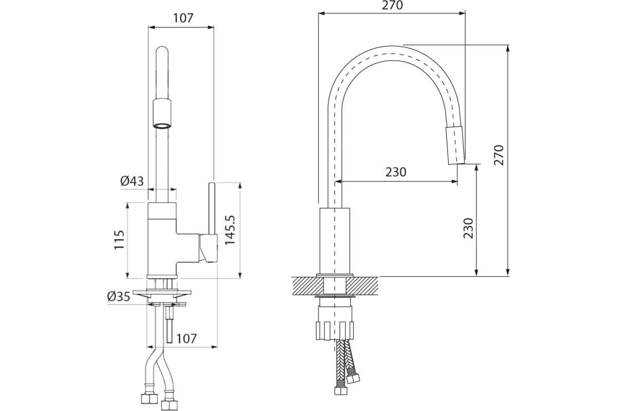 Смеситель для мойки IDDIS Kitchen K36BNJ0i05 сатин