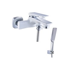 Смеситель для ванны Lemark Allegro LM5914CW короткий излив хром/белый