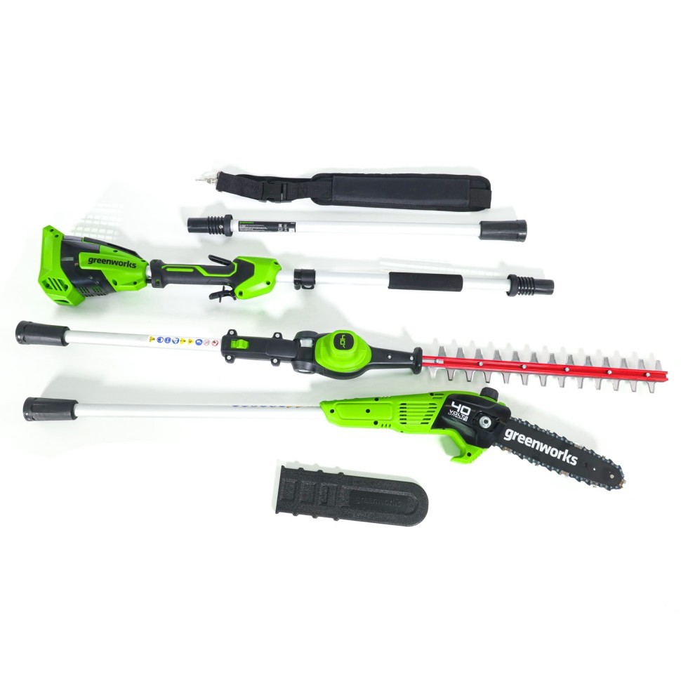 Кусторез/высоторез аккумуляторный GreenWorks GD40PSH Gen2 40В 2в1 без аккумулятора и ЗУ