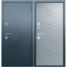Дверь металлическая ТЕРМО S6 серый молоток/серый софт 970 правая