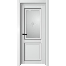 Дверь межкомнатная Next 600 белый бархат/белый сатин рисунок