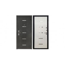 Дверь металлическая Термо S4 черный шелк / лиственница белая 960L