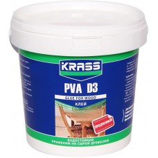 Клей KRASS PVA D3 водостойкий для дерева белый 0.5л