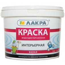 Краска в/д Лакра интерьер. белая 6.5кг