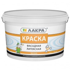 Краска в/д Лакра лат фасадная бел 3кг