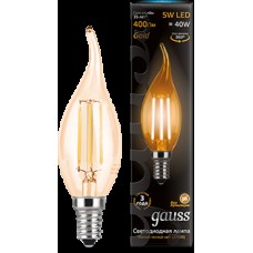 Лампа Gauss LED Candle Filament tail.5W E14 2700K Golden