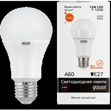 Лампа Gauss LED Elementary A60 12W E27 3000K