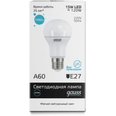 Лампа Gauss LED Elementary A60 15W E27 4100K