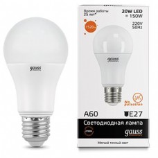 Лампа Gauss LED Elementary A60 20W E27 3000K