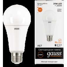 Лампа Gauss LED Elementary A67 25W E27 2700K