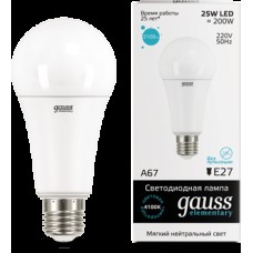 Лампа Gauss LED Elementary A67 25W E27 4100K