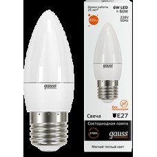 Лампа Gauss LED Elementary Candle 6W E27 2700K